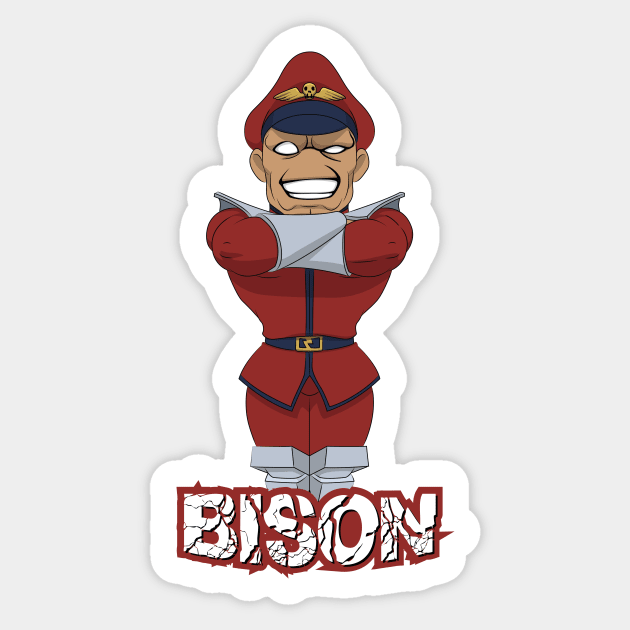 Chibi M Bison Street Fighter Sticker by AnimeTee